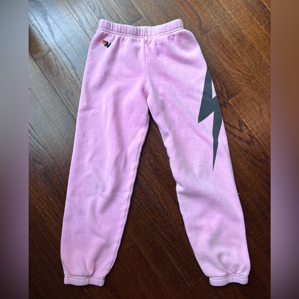 Aviator Nation kids joggers pink size 10